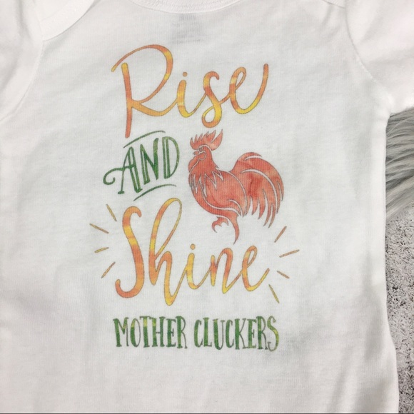 🛍 Rise And Shine Mother Cluckers Onesie 3 Months - Picture 3 of 9